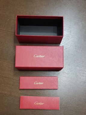 Cartier Red and Black Box Set with Gold Logo